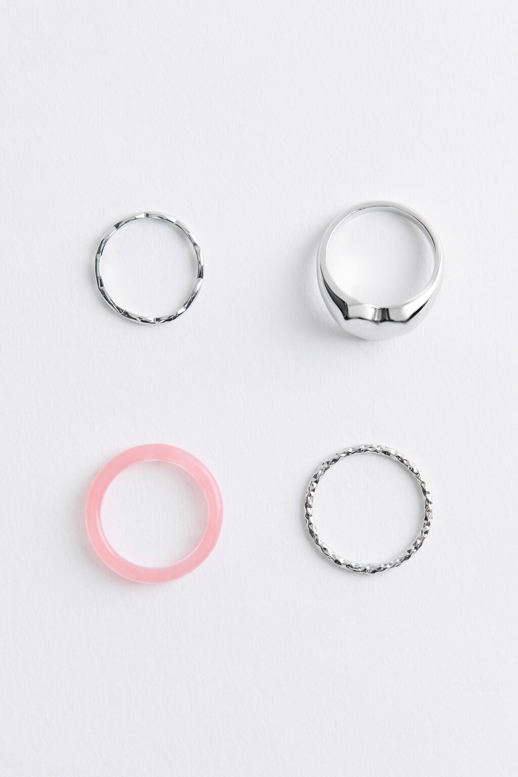 набор колец женский - цвет серый - 1