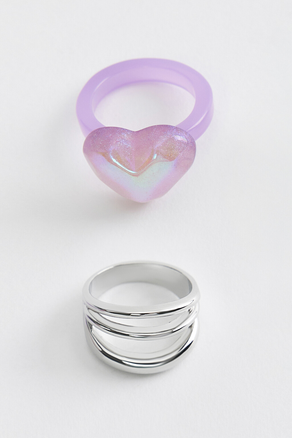 набор колец женский - цвет серый - 1