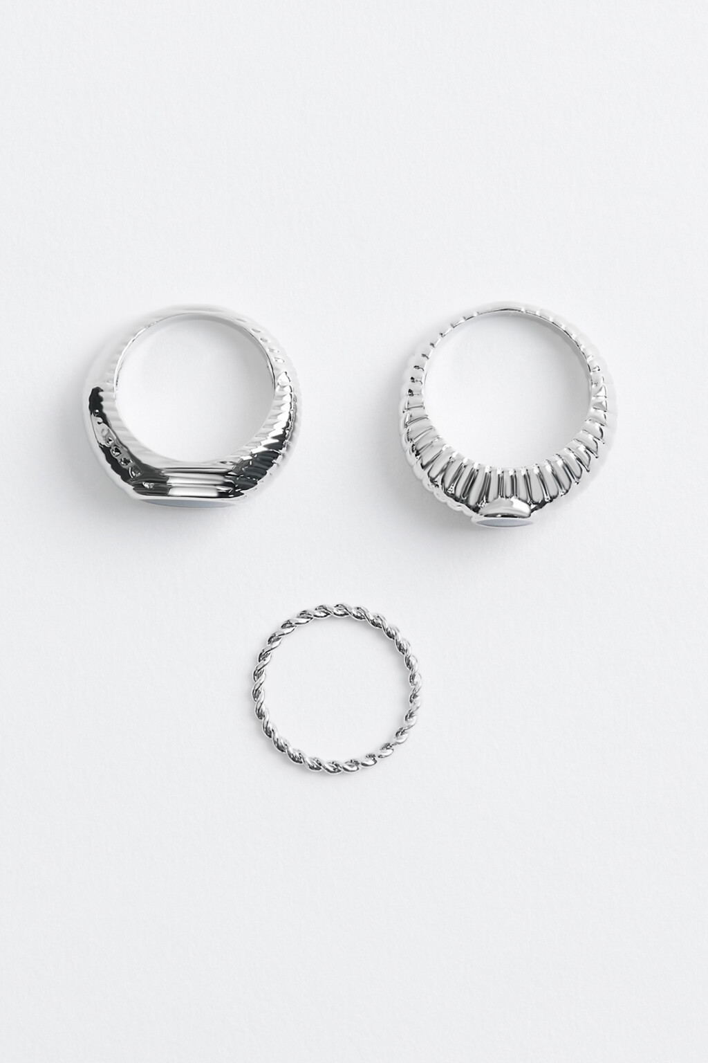 набор колец женский - цвет серый - 1