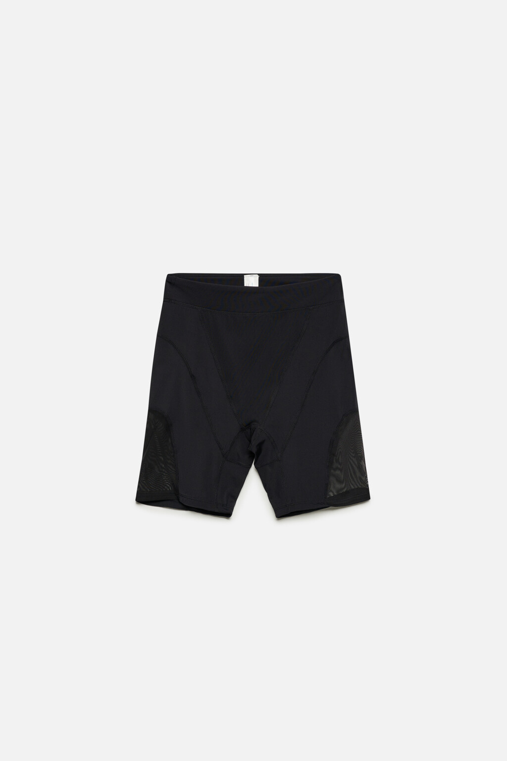 Шорты-велосипедки спортивные с сетчатыми вставками - цвет черный - 8