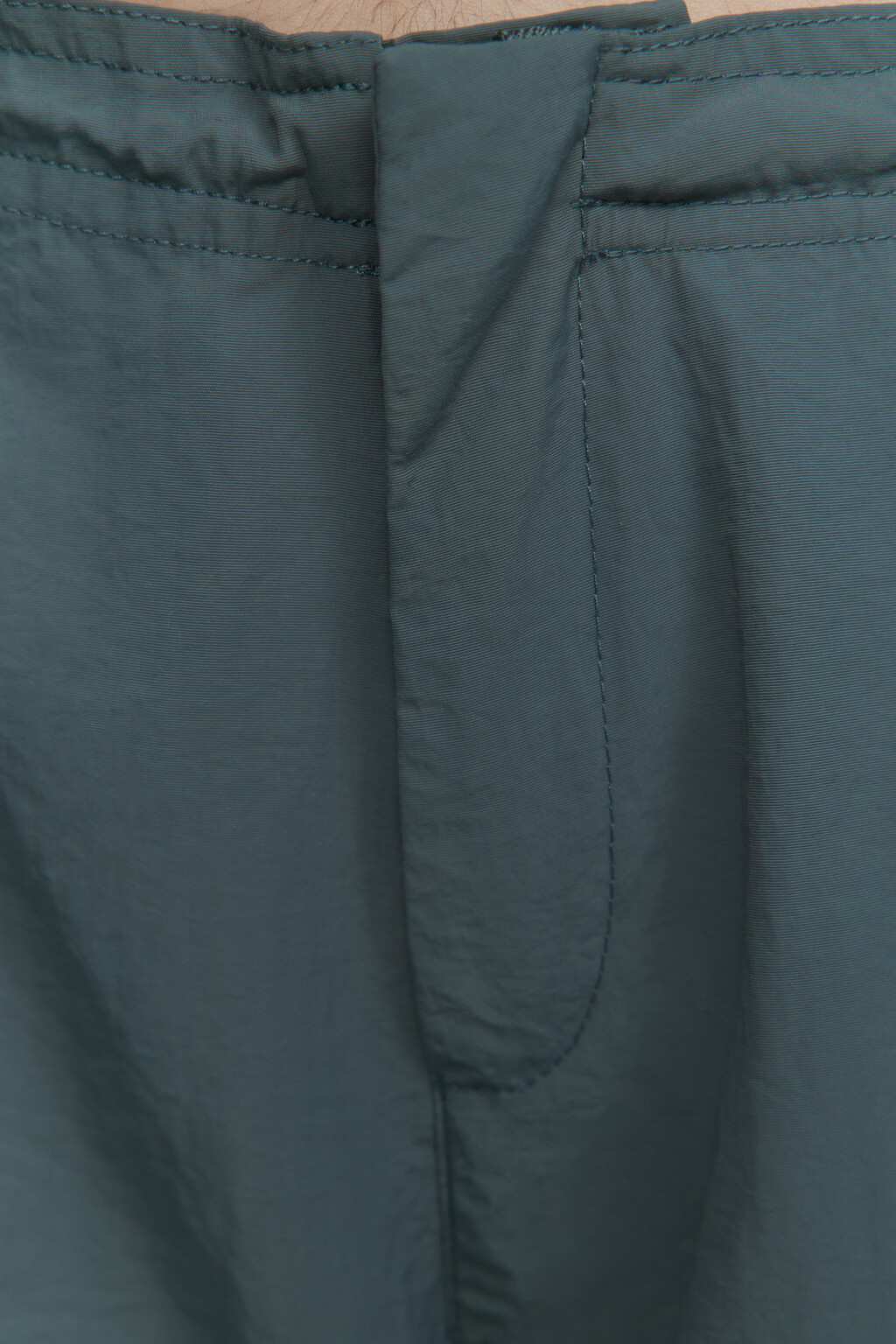 Брюки-парашюты спортивные широкие с утяжками - цвет зеленый - 5