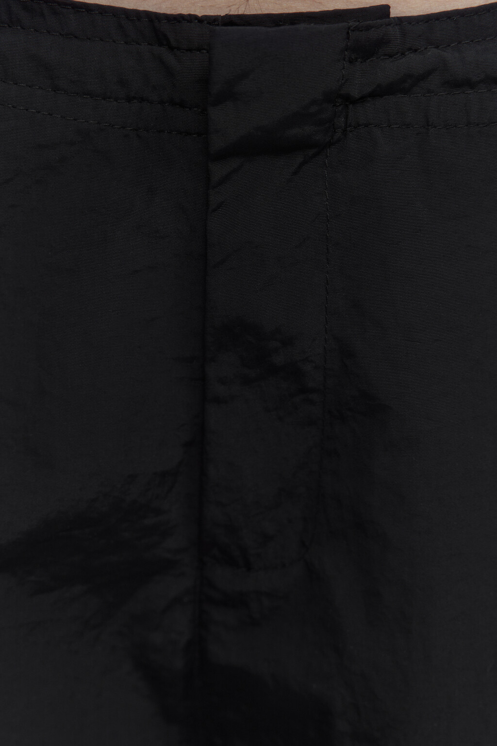 Брюки-парашюты спортивные широкие с утяжками - цвет черный - 5