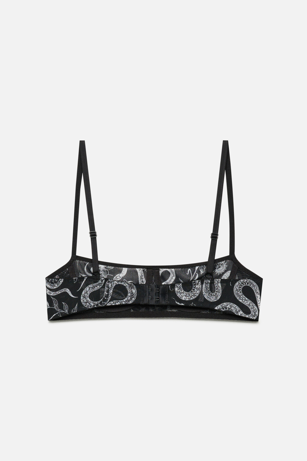 Бюстгальтер-бра сетчатый на тонких бретелях - цвет белый - 5