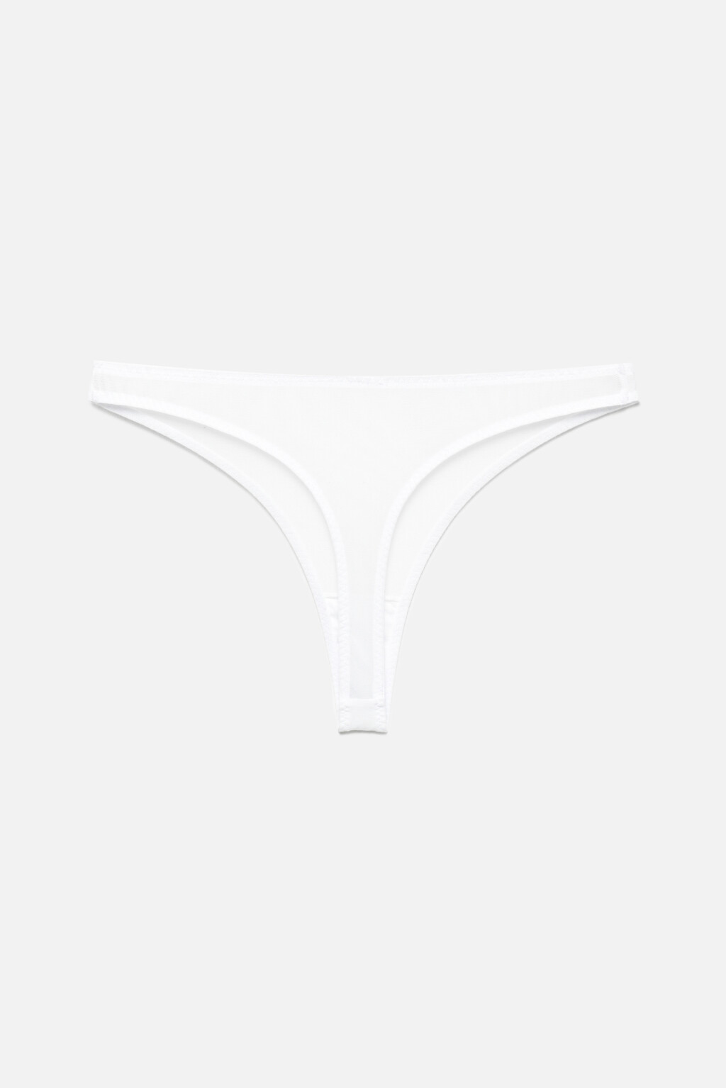 Трусы-стринги сетчатые с принтом - цвет белый - 5