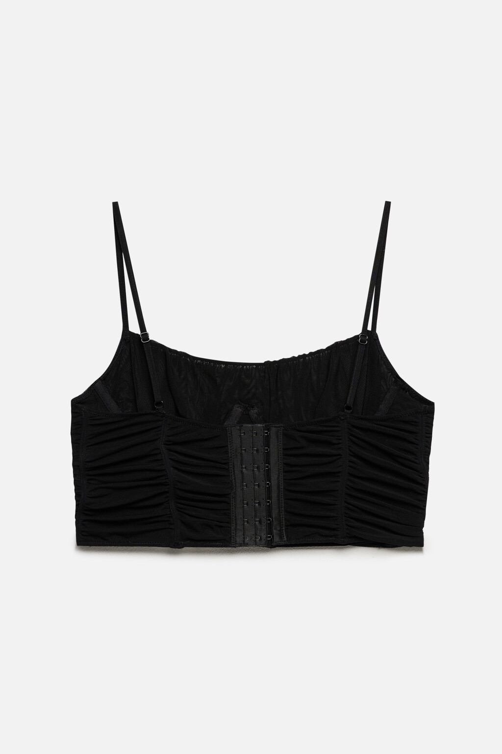 Топ-полуграция сетчатый на косточках - цвет черный - 7