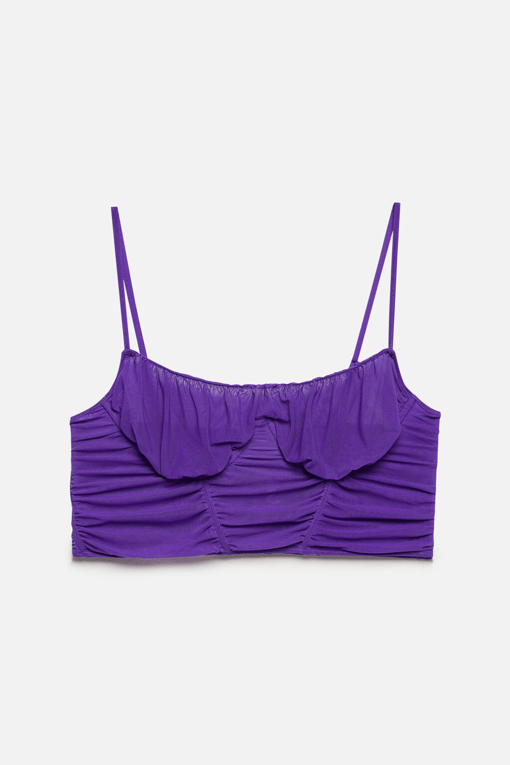 Топ-полуграция сетчатый на косточках - цвет фиолетовый - 5