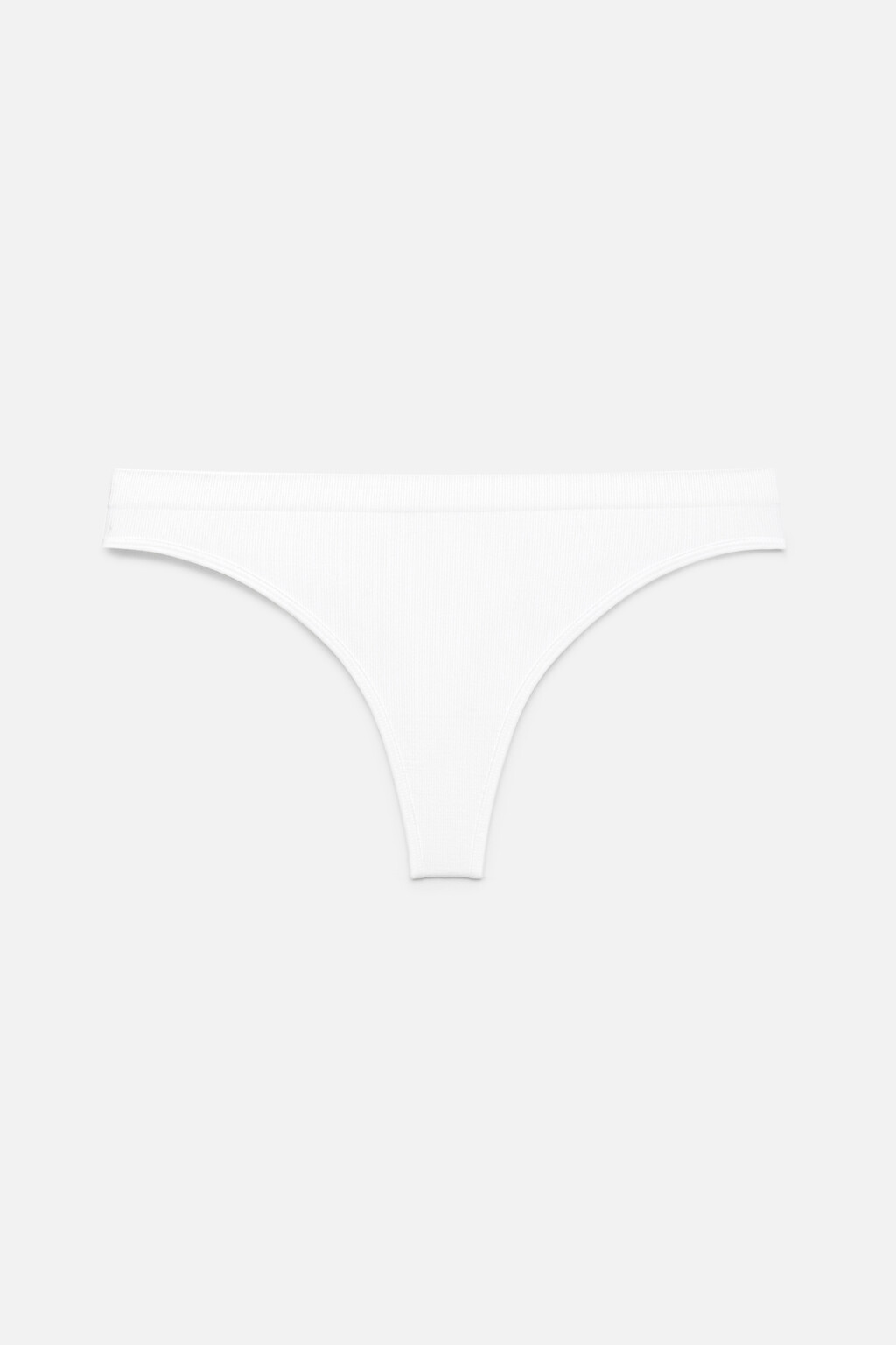 Трусики-стринги спортивные бесшовные с высокой посадкой - цвет белый - 4