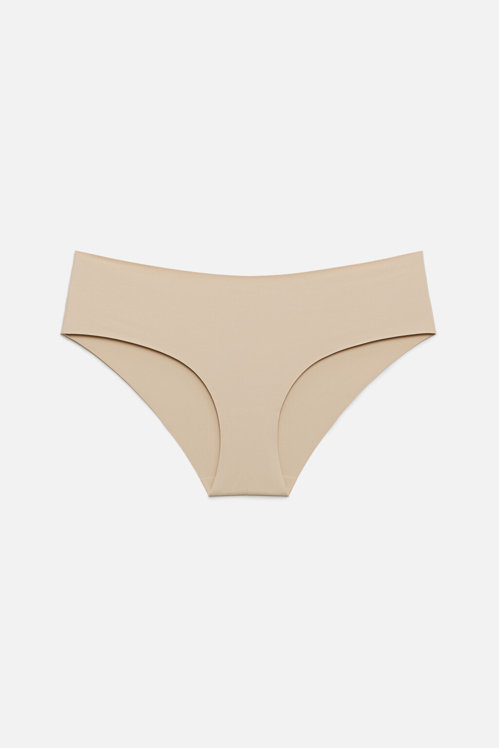 Трусики-слипы спортивные гладкие со средней посадкой - цвет бежевый - 4