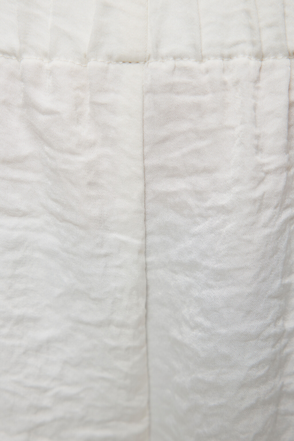 Шорты А-силуэта домашние из сатиновой ткани - цвет белый - 5