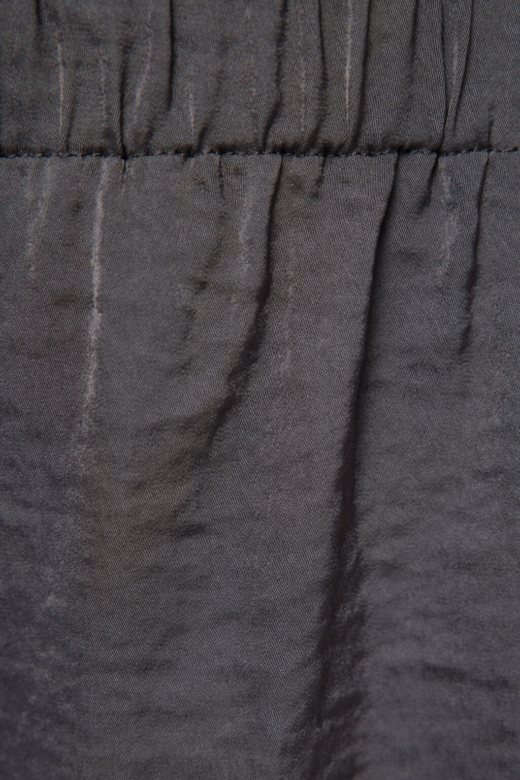 Шорты А-силуэта домашние из сатиновой ткани - цвет серый - 5