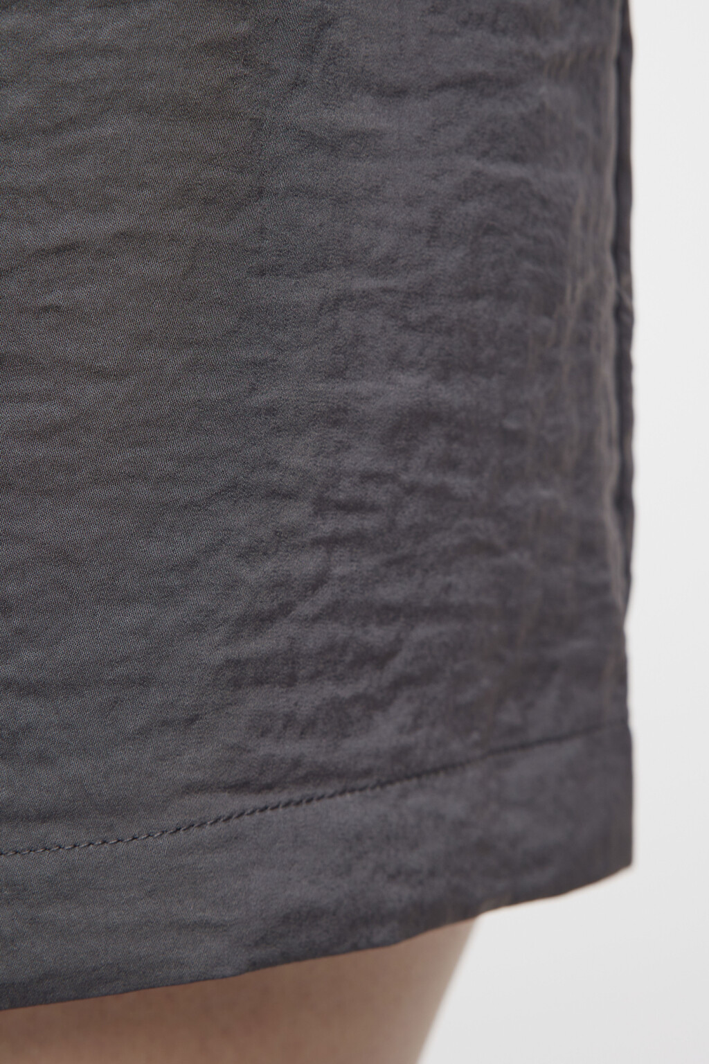 Шорты А-силуэта домашние из сатиновой ткани - цвет серый - 6