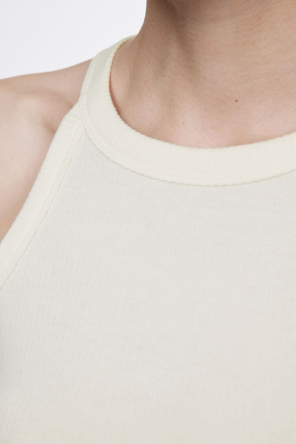 Топ-майка домашний облегающий в рубчик - цвет белый - 6