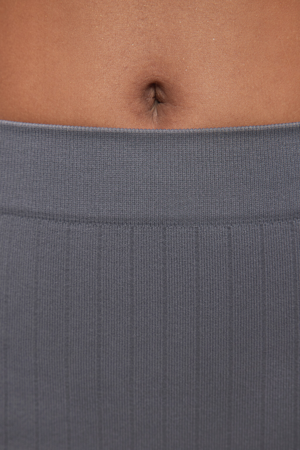 Шорты-велосипедки домашние облегающие в рубчик - цвет серый - 5