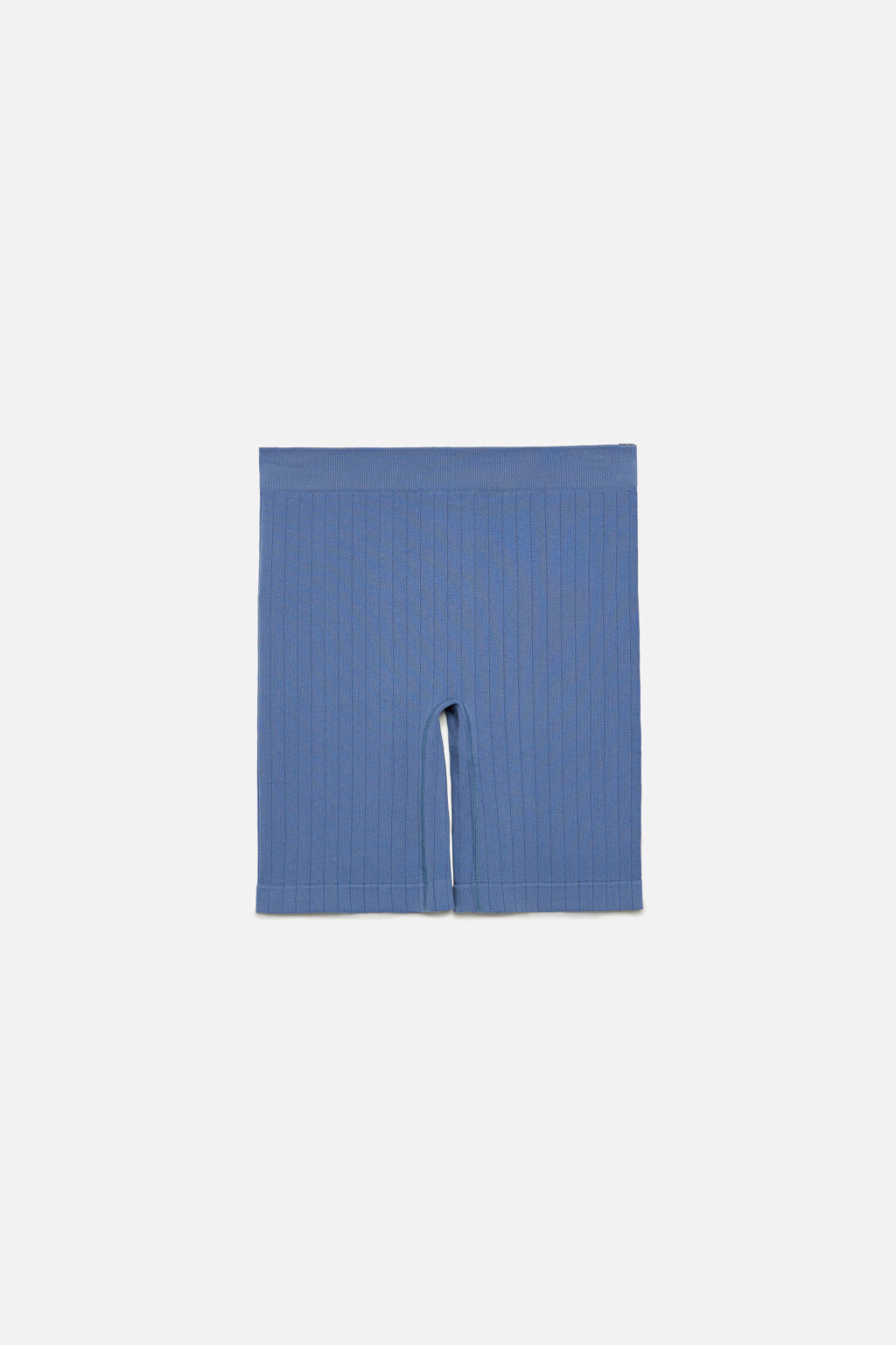 Шорты-велосипедки домашние облегающие в рубчик - цвет голубой - 7