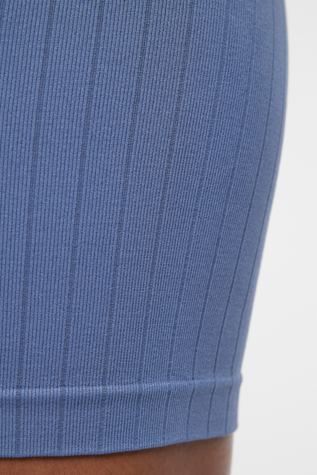 Шорты-велосипедки домашние облегающие в рубчик - цвет голубой - 6