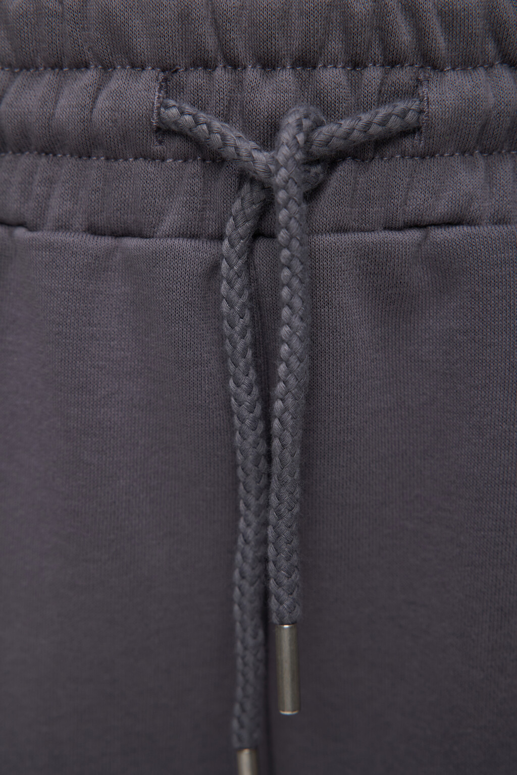 Шорты домашние хлопковые с поясом на завязках - цвет серый - 5