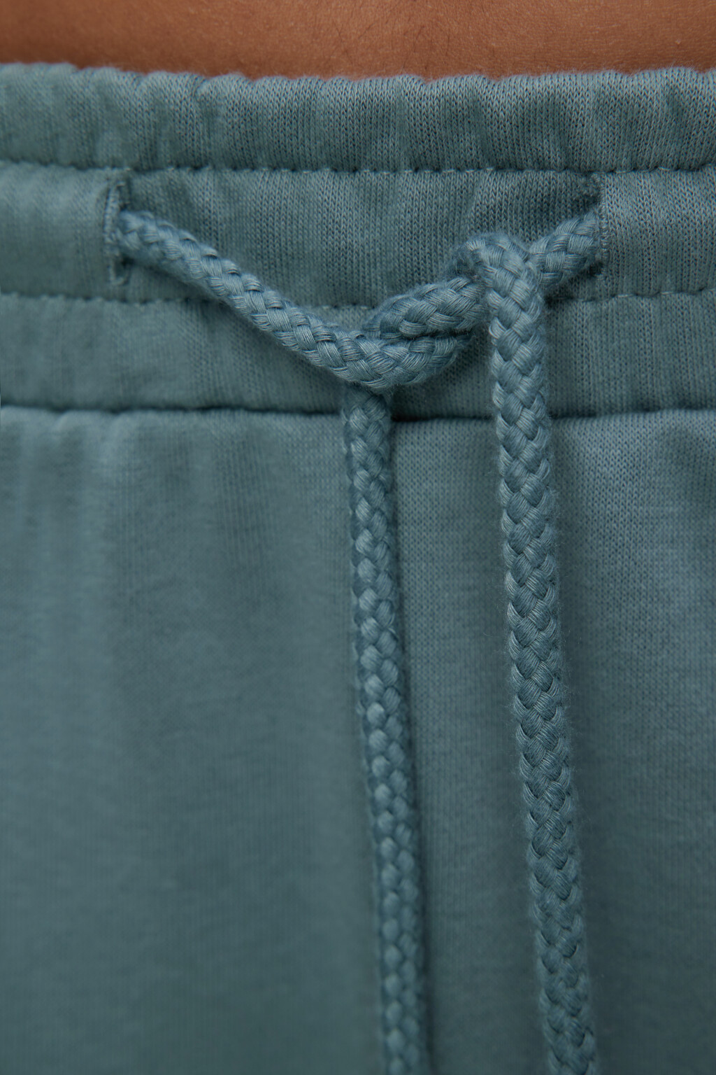 Брюки домашние хлопковые с поясом на завязках - цвет зеленый - 5