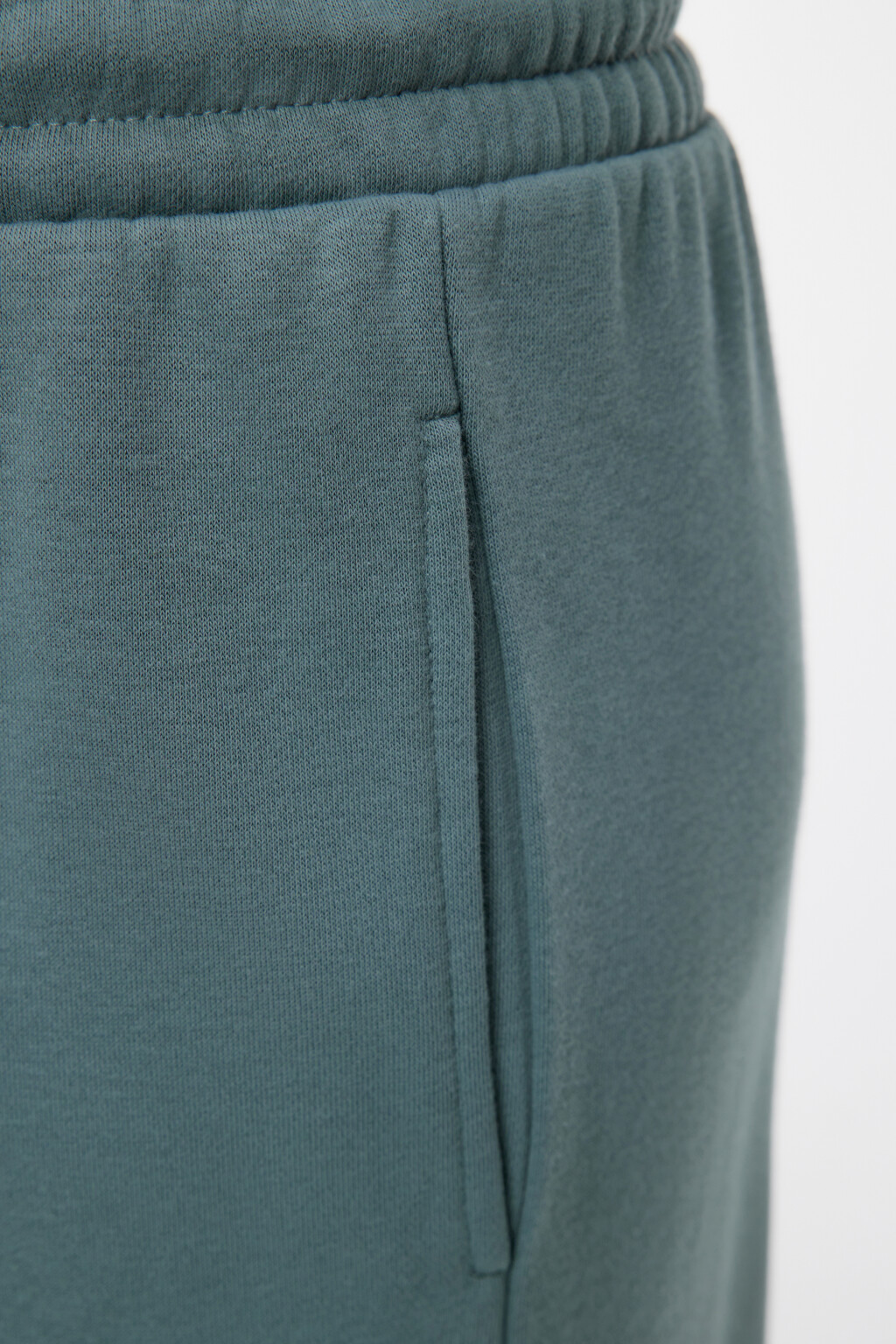 Брюки домашние хлопковые с поясом на завязках - цвет зеленый - 6