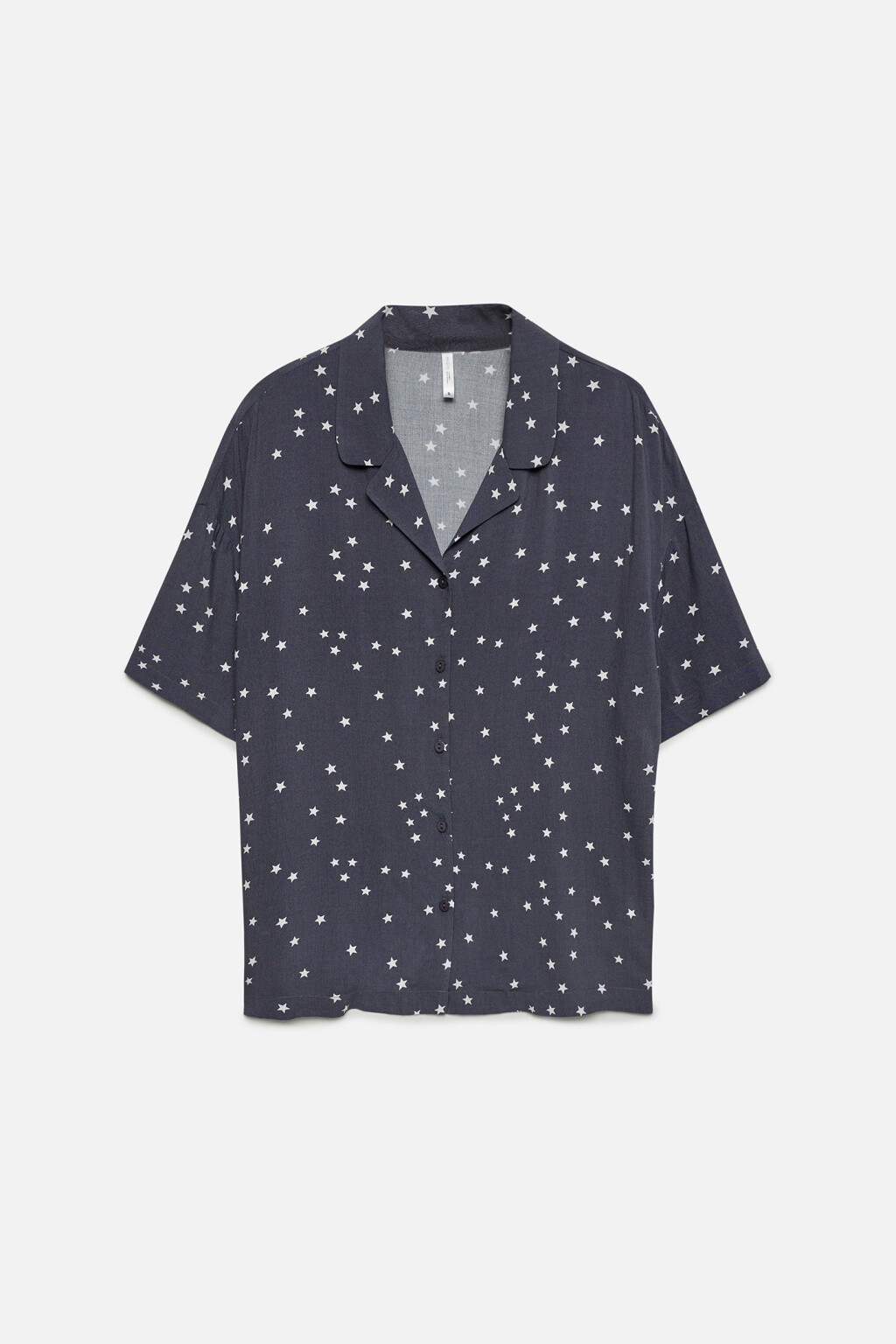 Блузка домашняя вискозная с короткими рукавами - цвет белый - 7