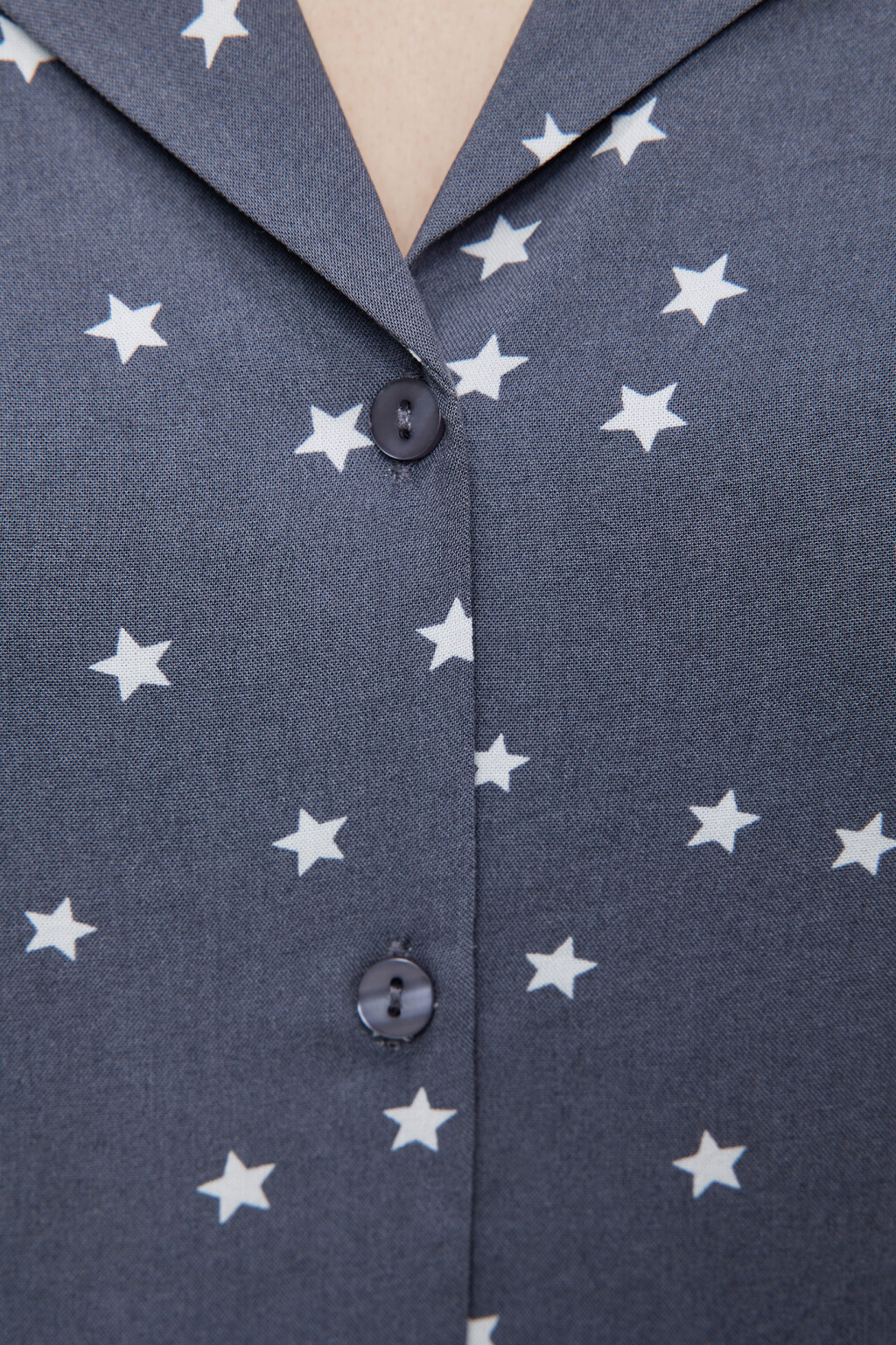 Блузка домашняя вискозная с короткими рукавами - цвет белый - 5