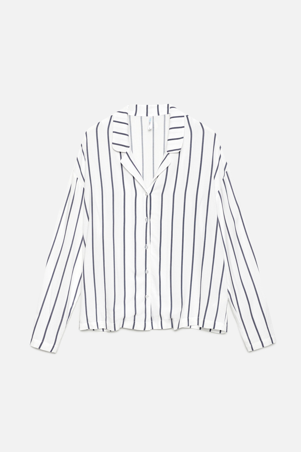 Блузка домашняя вискозная с длинными рукавами - цвет серый - 8