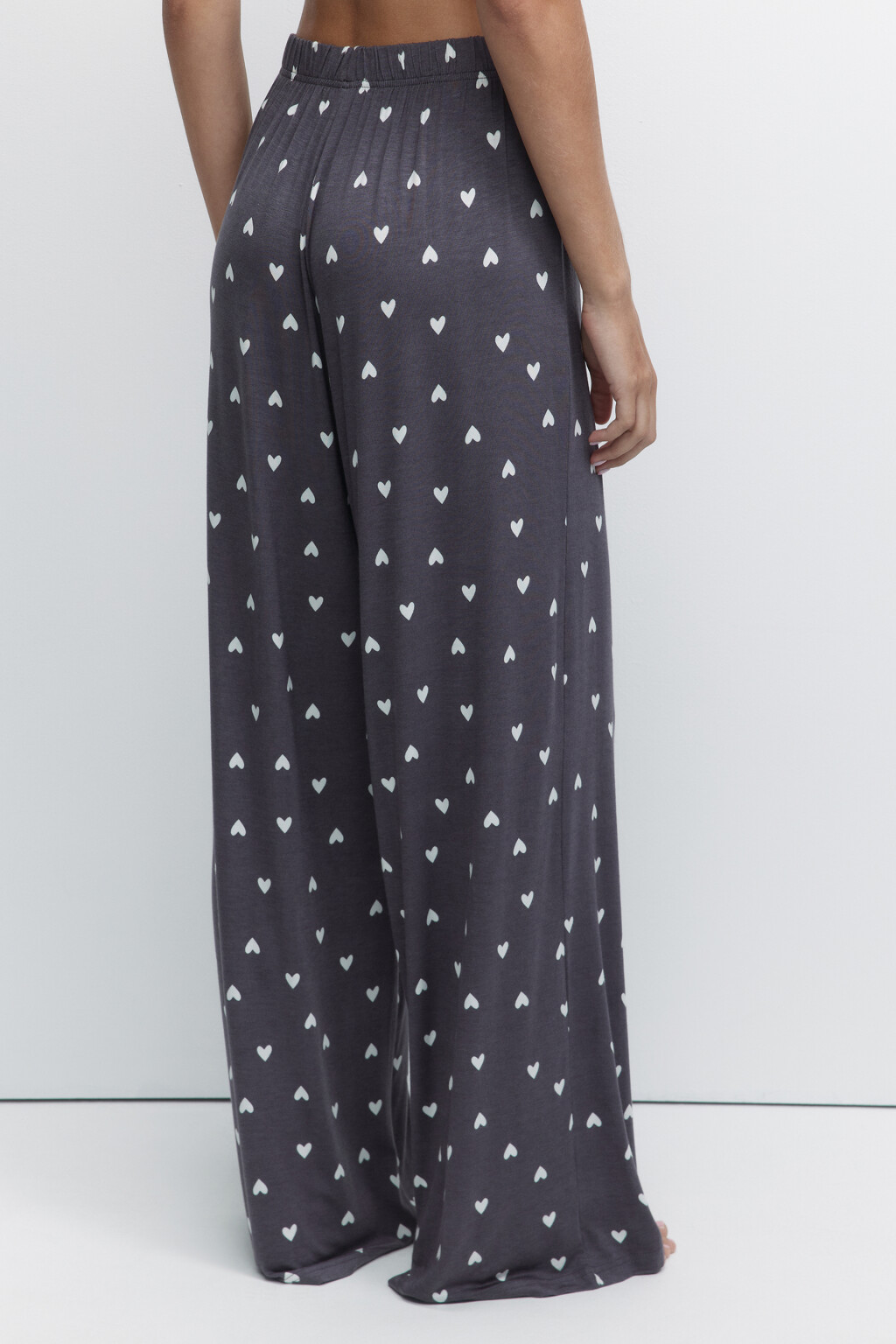 Брюки домашние вискозные свободного кроя - цвет белый - 3