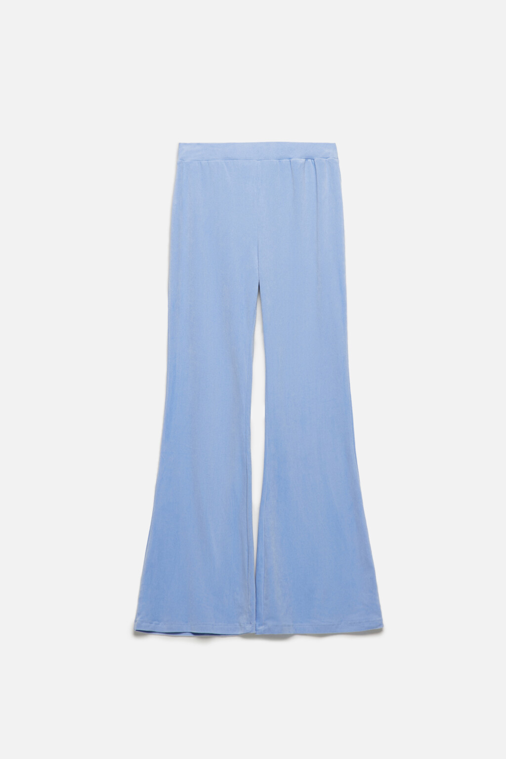 Брюки клеш домашние из бархатной ткани - цвет сиреневый - 7