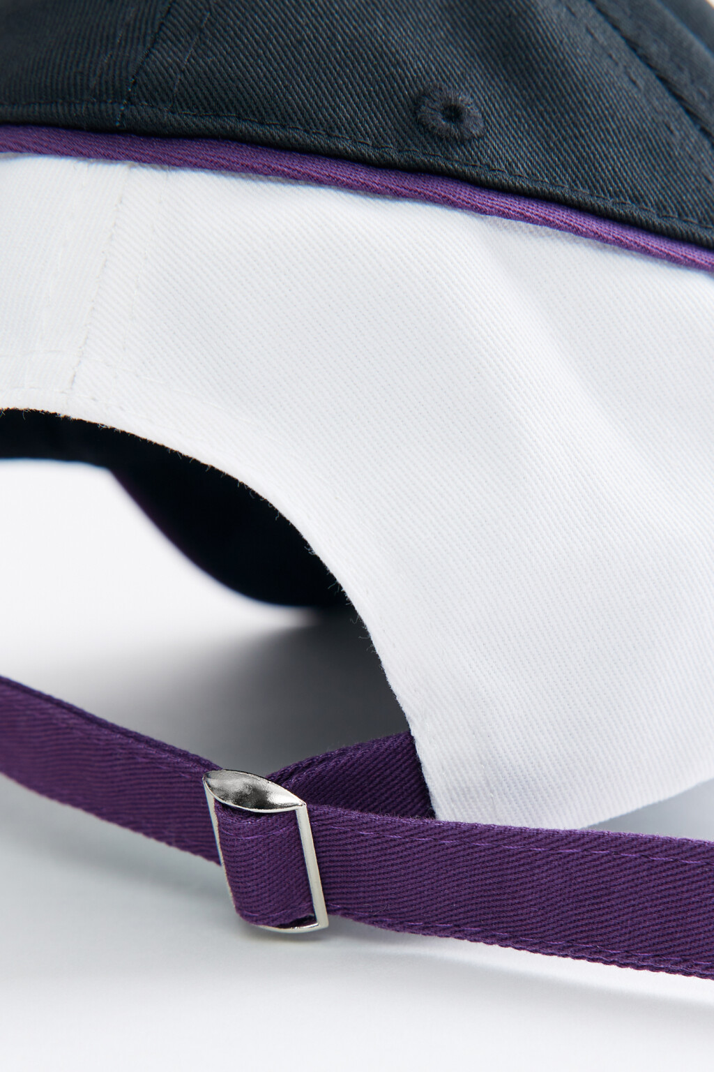 Бейсболка хлопковая с принтом-надписью - цвет фиолетовый - 4