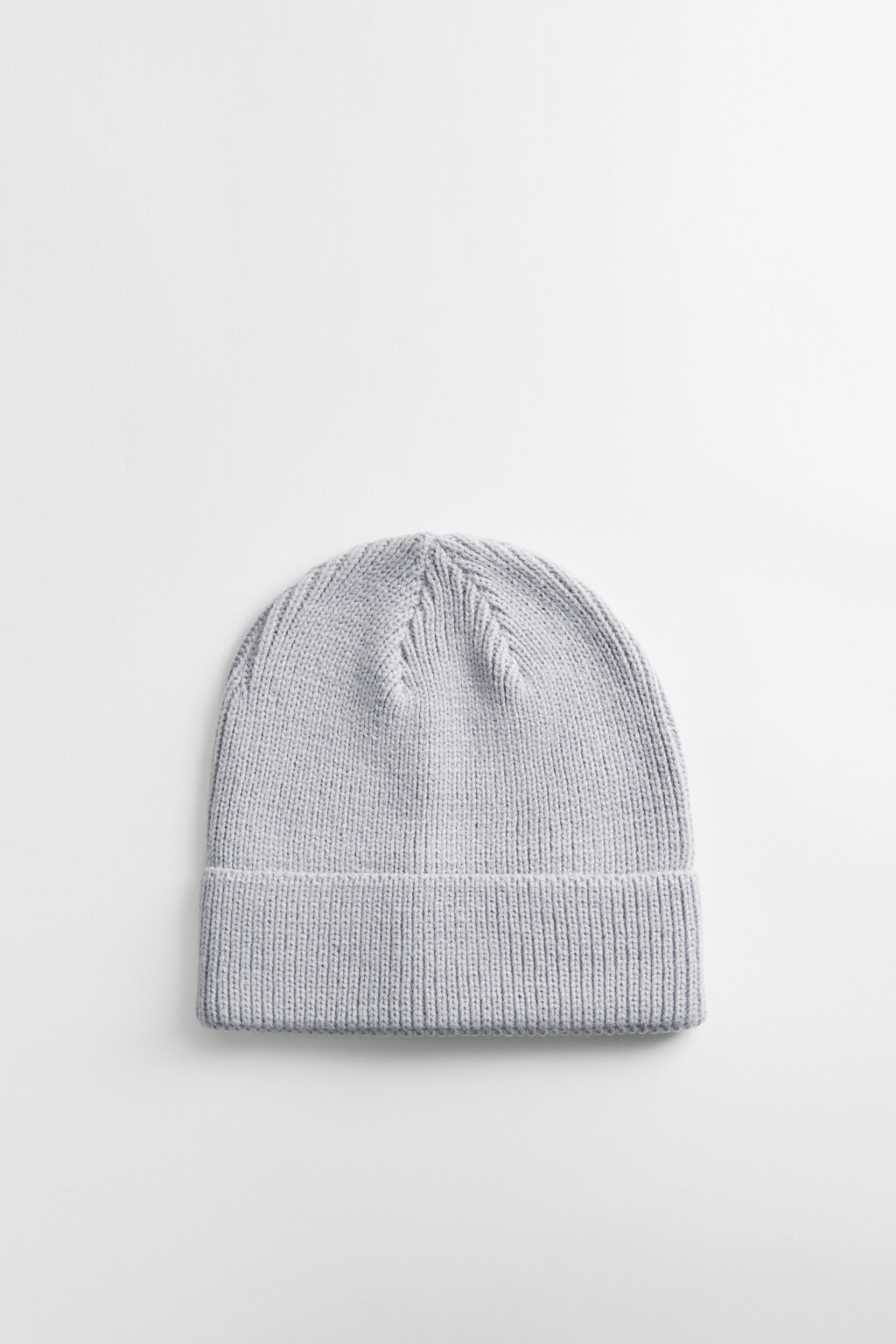 Шапка-бини однотонная тонкой вязки - цвет серый - 2
