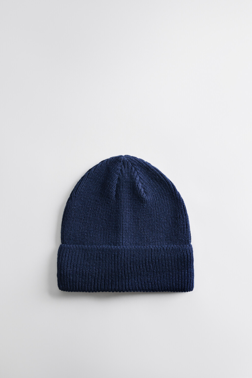 Шапка-бини однотонная тонкой вязки - цвет синий - 1