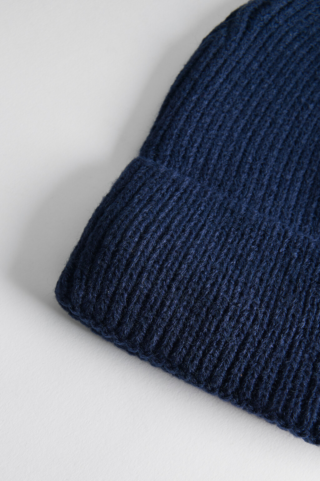 Шапка-бини однотонная тонкой вязки - цвет синий - 2