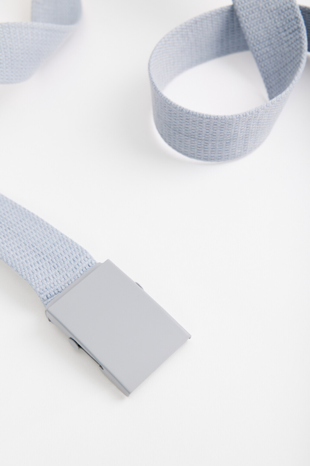 Ремень брючный текстильный с металлической пряжкой - цвет серый - 4