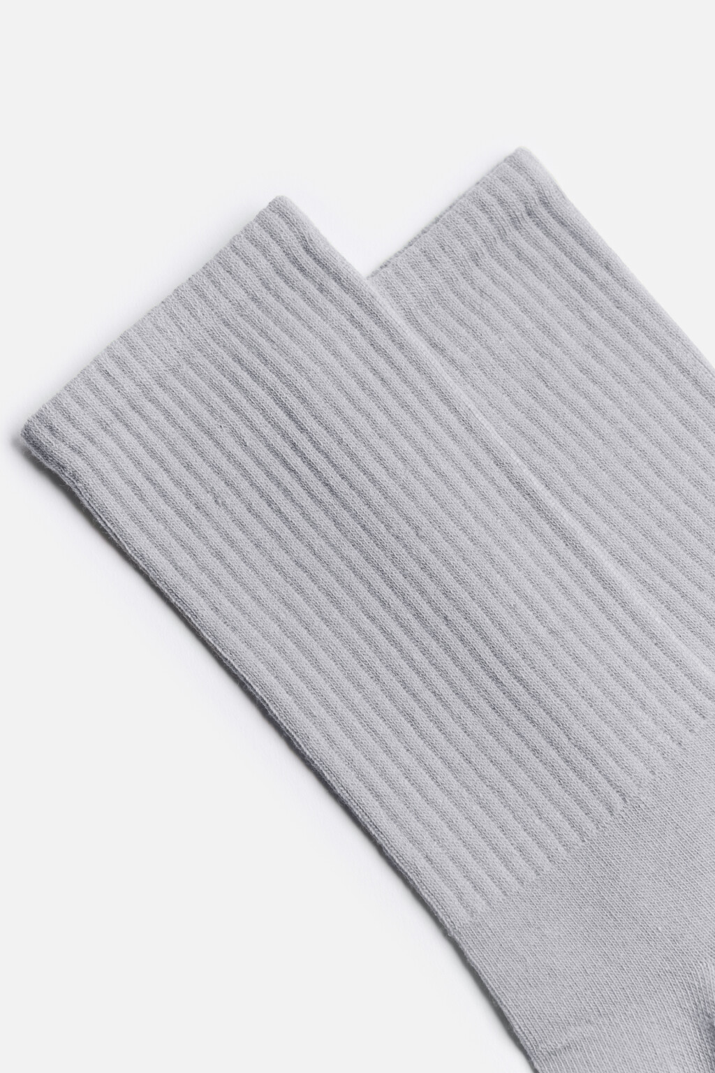 Носки высокие хлопковые однотонные - цвет серый - 2