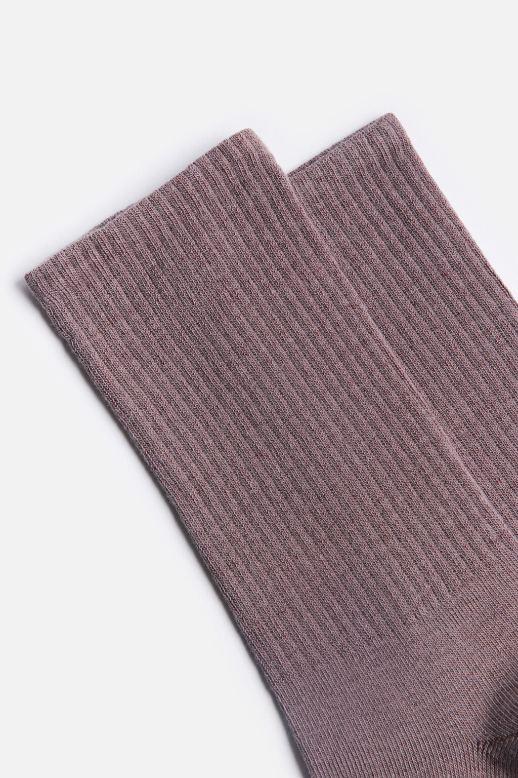 Носки высокие хлопковые однотонные - цвет розовый - 2