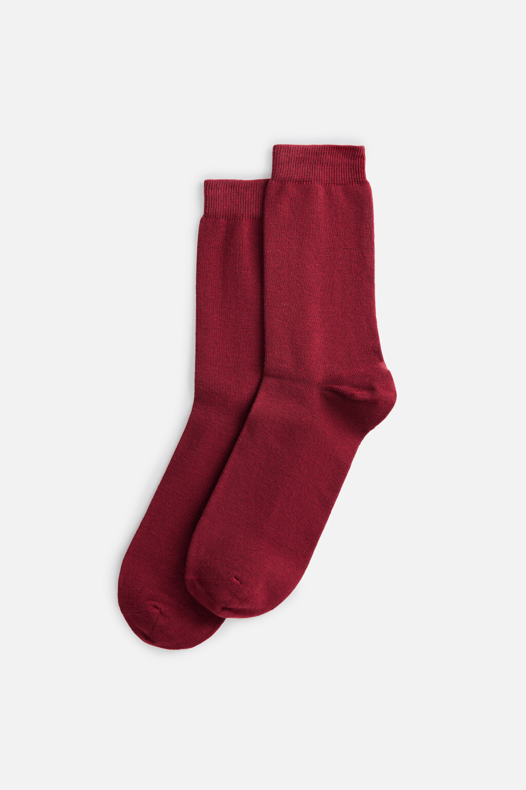 Носки высокие хлопковые однотонные - цвет серый - 1