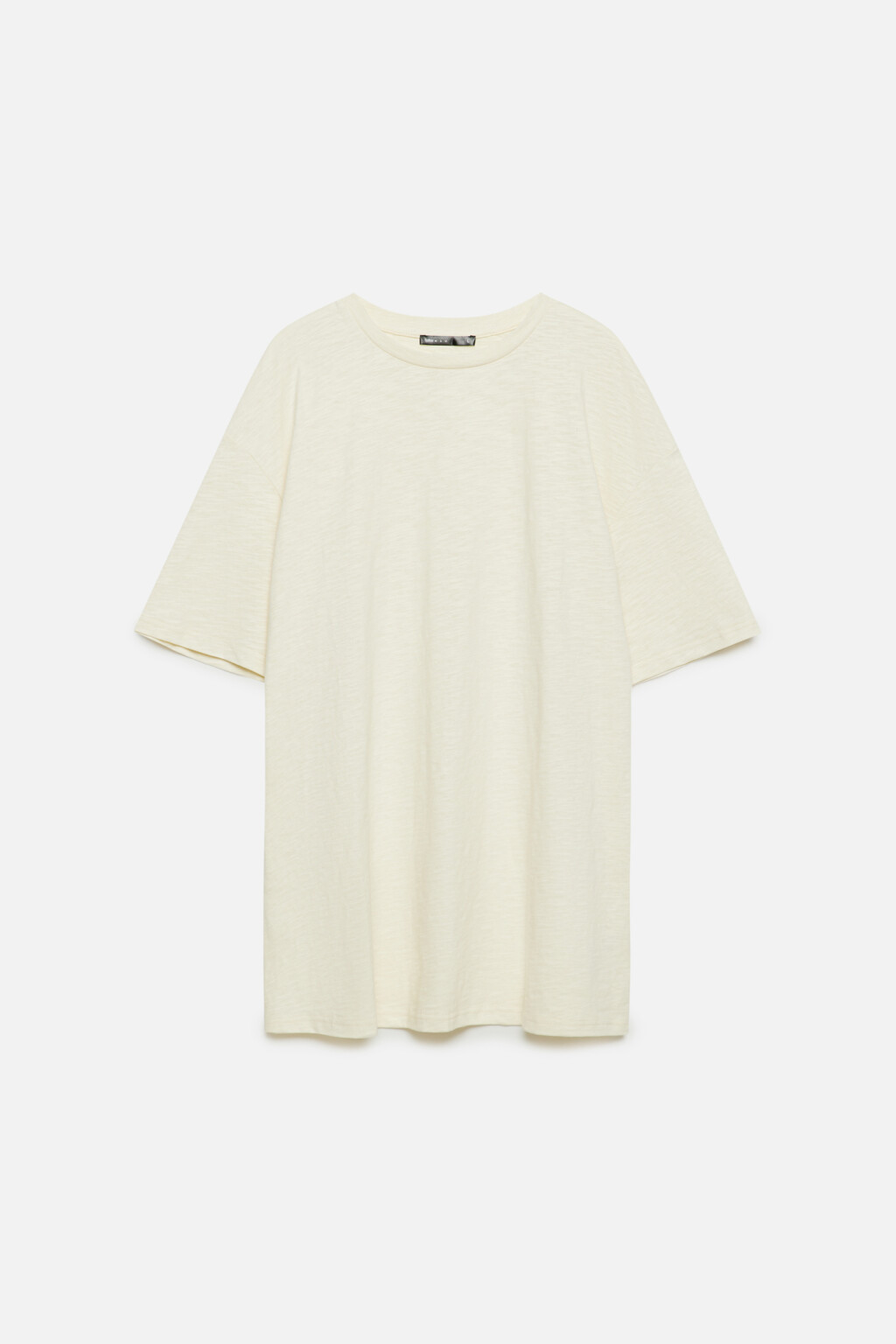 Футболка хлопковая прямая в оттенке слоновая кость - цвет бежевый - 6
