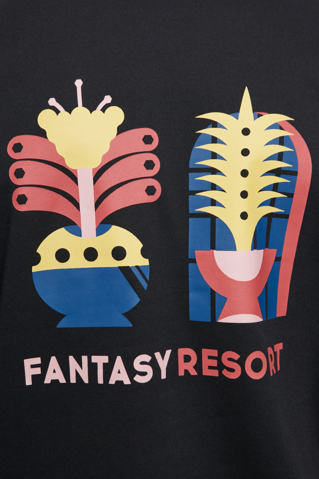 Свитшот прямой хлопковый с принтом и надписью - цвет черный - 7