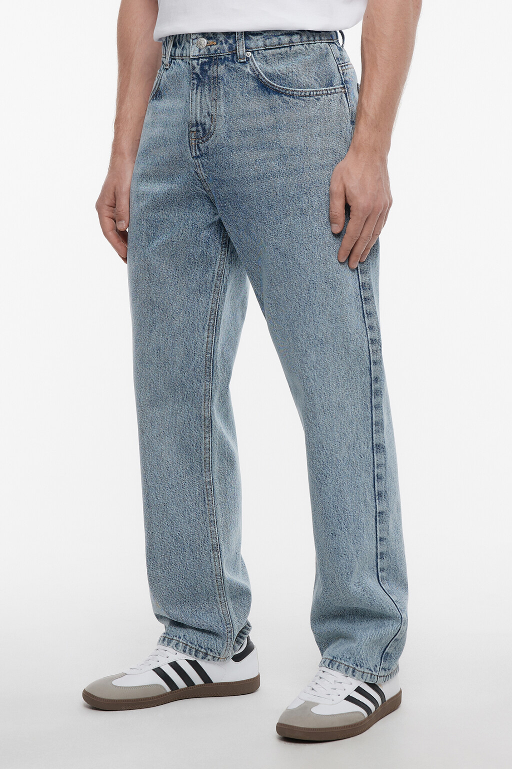 Джинсы прямые классические со средней посадкой - цвет голубой - 3