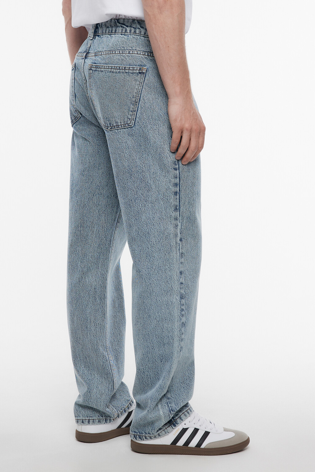 Джинсы прямые классические со средней посадкой - цвет голубой - 4