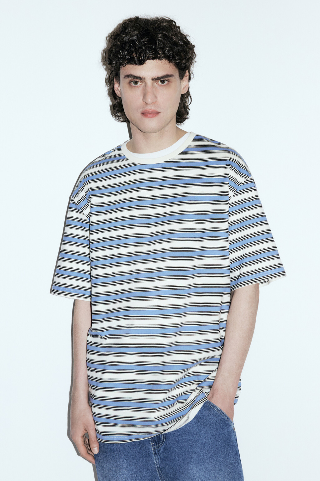 Футболка oversize хлопковая удлиненная - цвет белый - 2