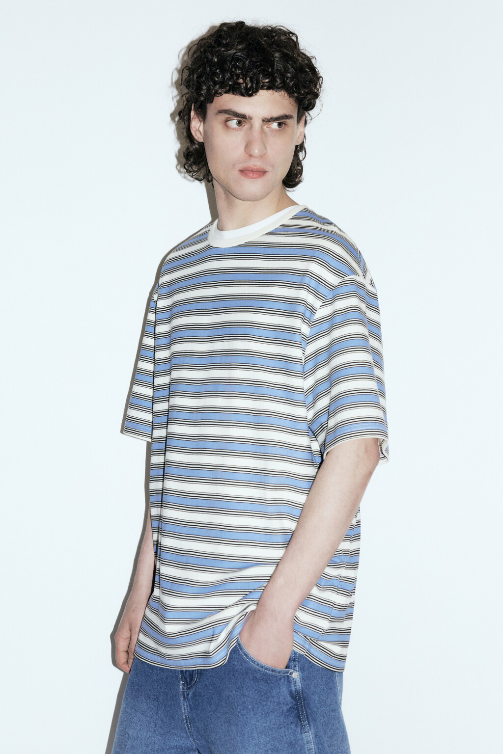 Футболка oversize хлопковая удлиненная - цвет белый - 3