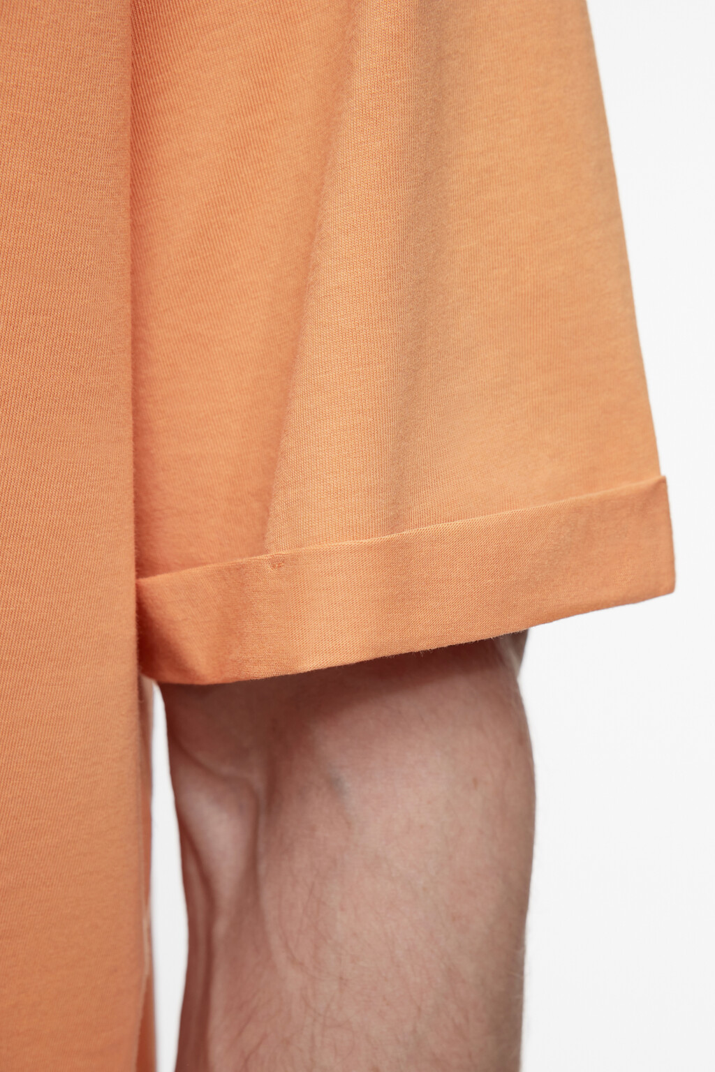 Футболка oversize хлопковая удлиненная - цвет оранжевый - 6