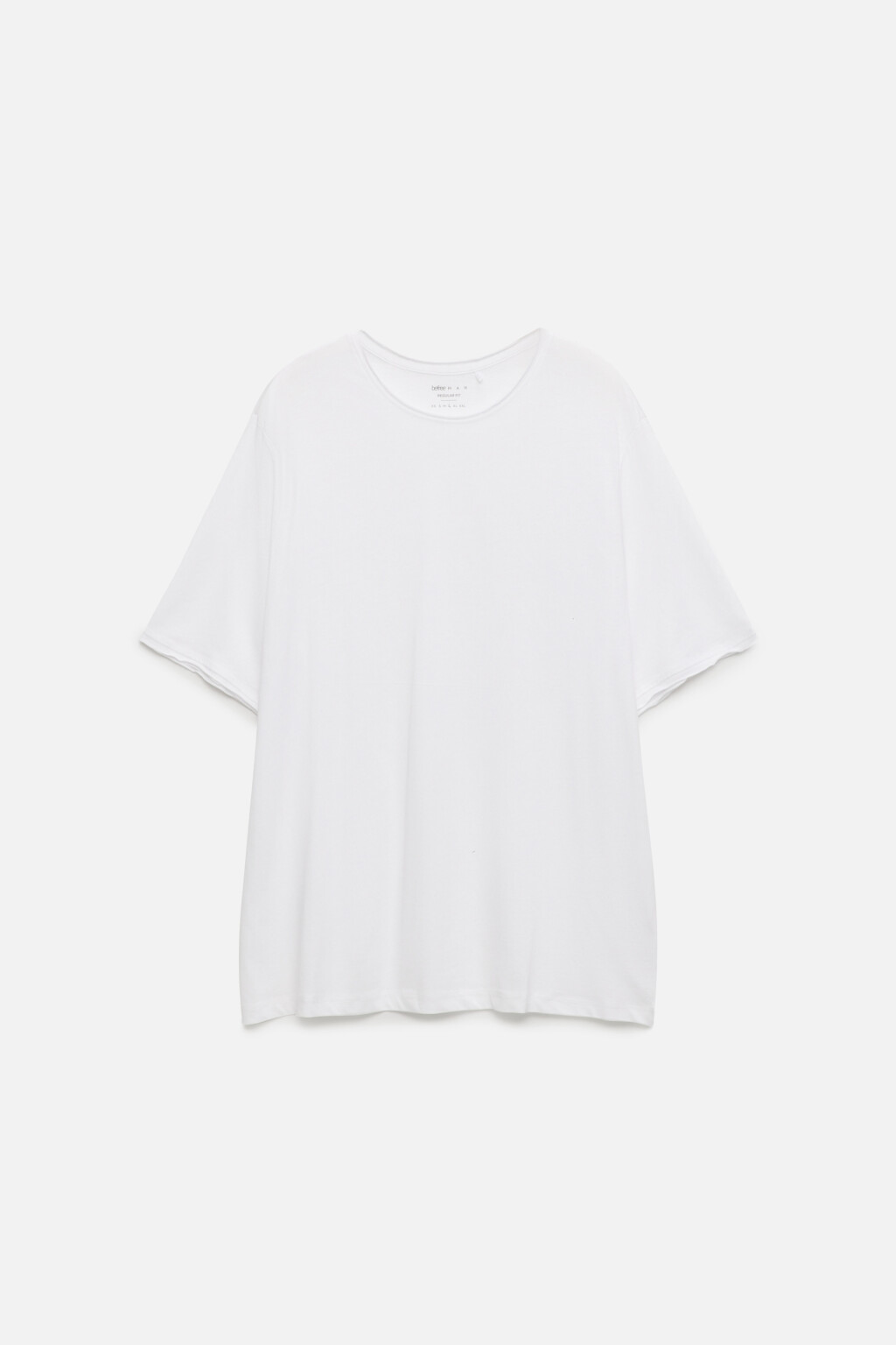 Футболка прямая хлопковая однотонная - цвет белый - 7