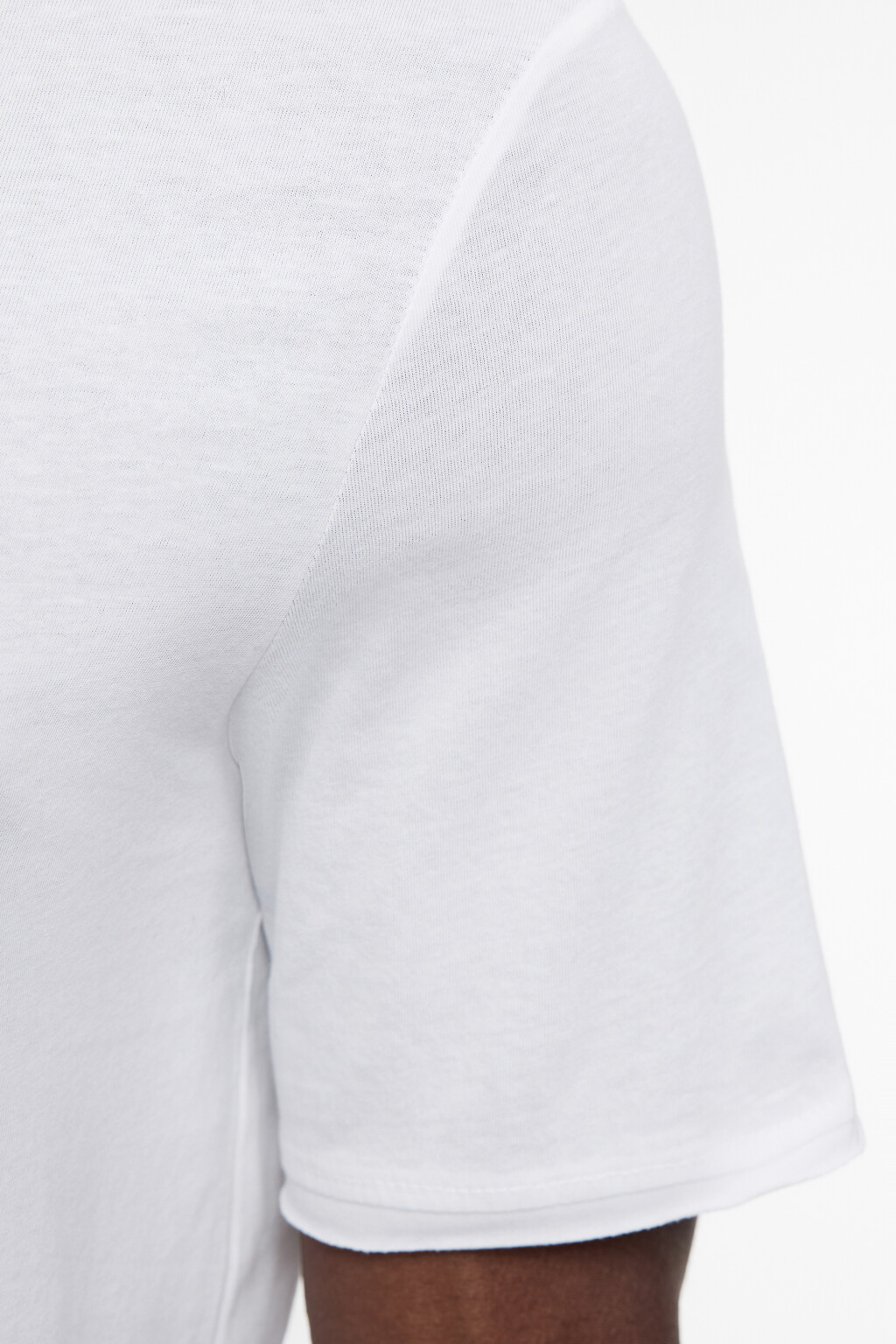 Футболка прямая хлопковая однотонная - цвет белый - 6