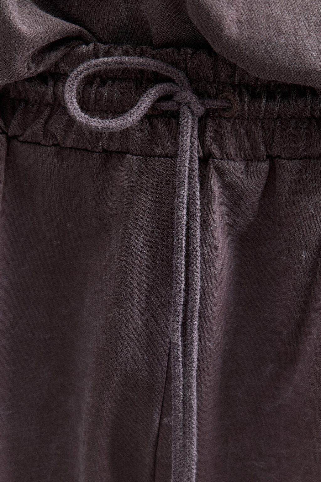 Шорты прямые хлопковые с обрезанными краями - цвет серый - 6