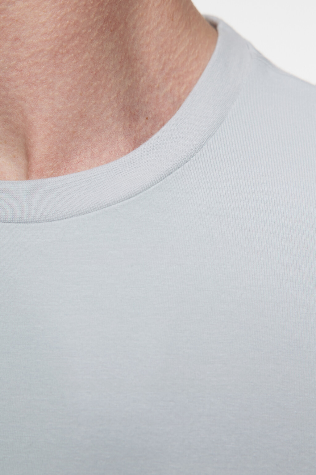 Футболка прямая хлопковая однотонная - цвет серый - 5