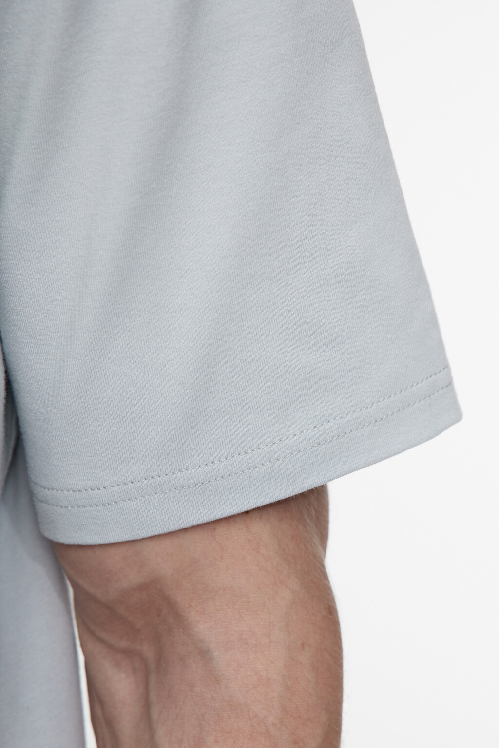 Футболка прямая хлопковая однотонная - цвет серый - 6