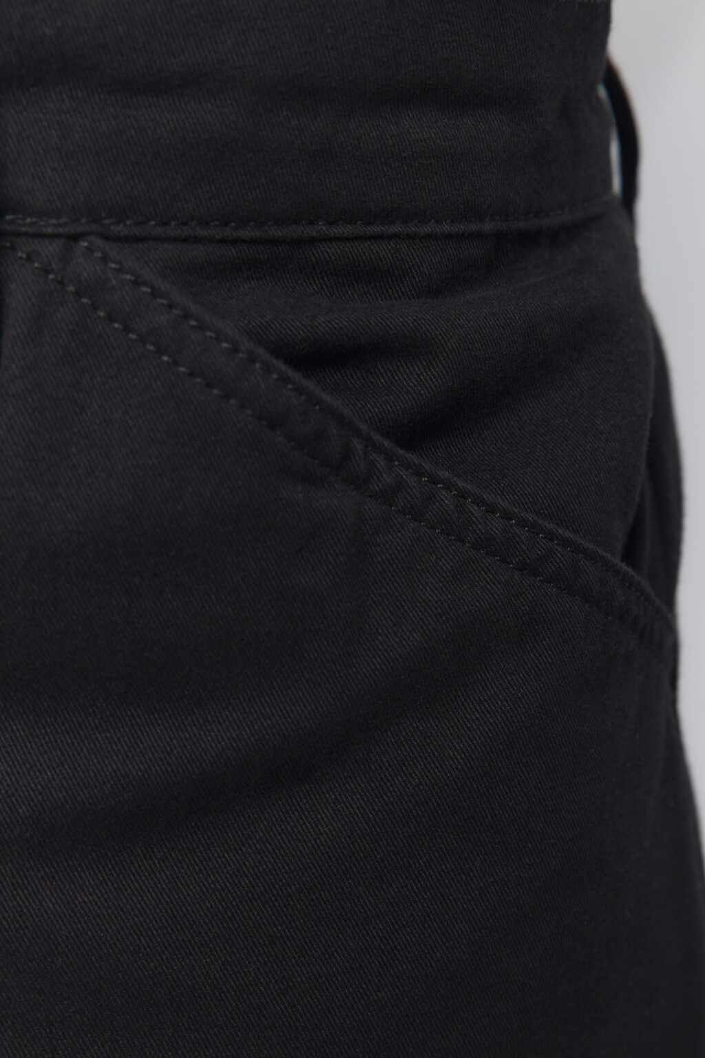 Брюки прямые хлопковые со средней посадкой - цвет черный - 6