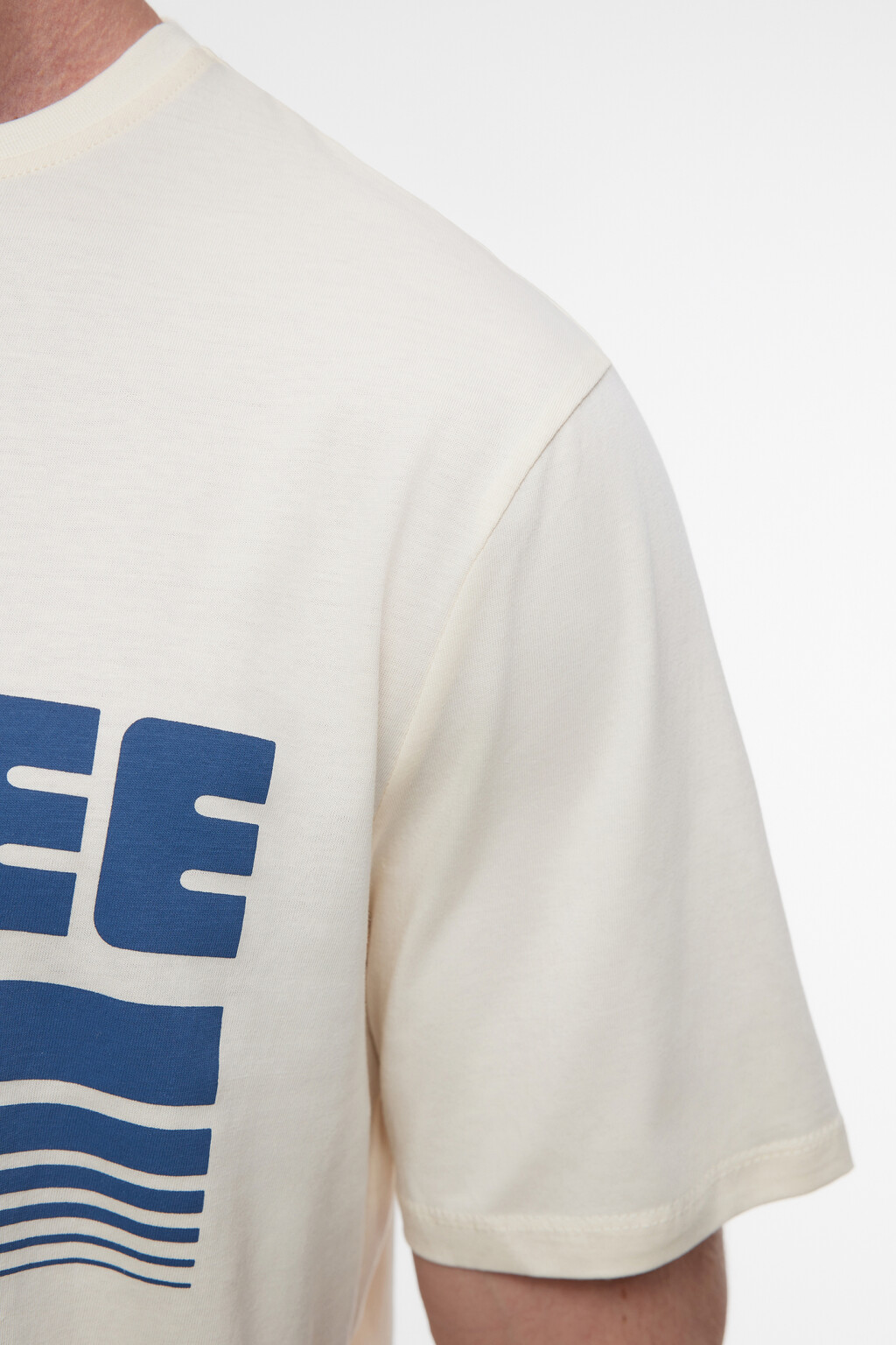 Футболка прямая хлопковая с принтом в стиле ретро - цвет бежевый - 7