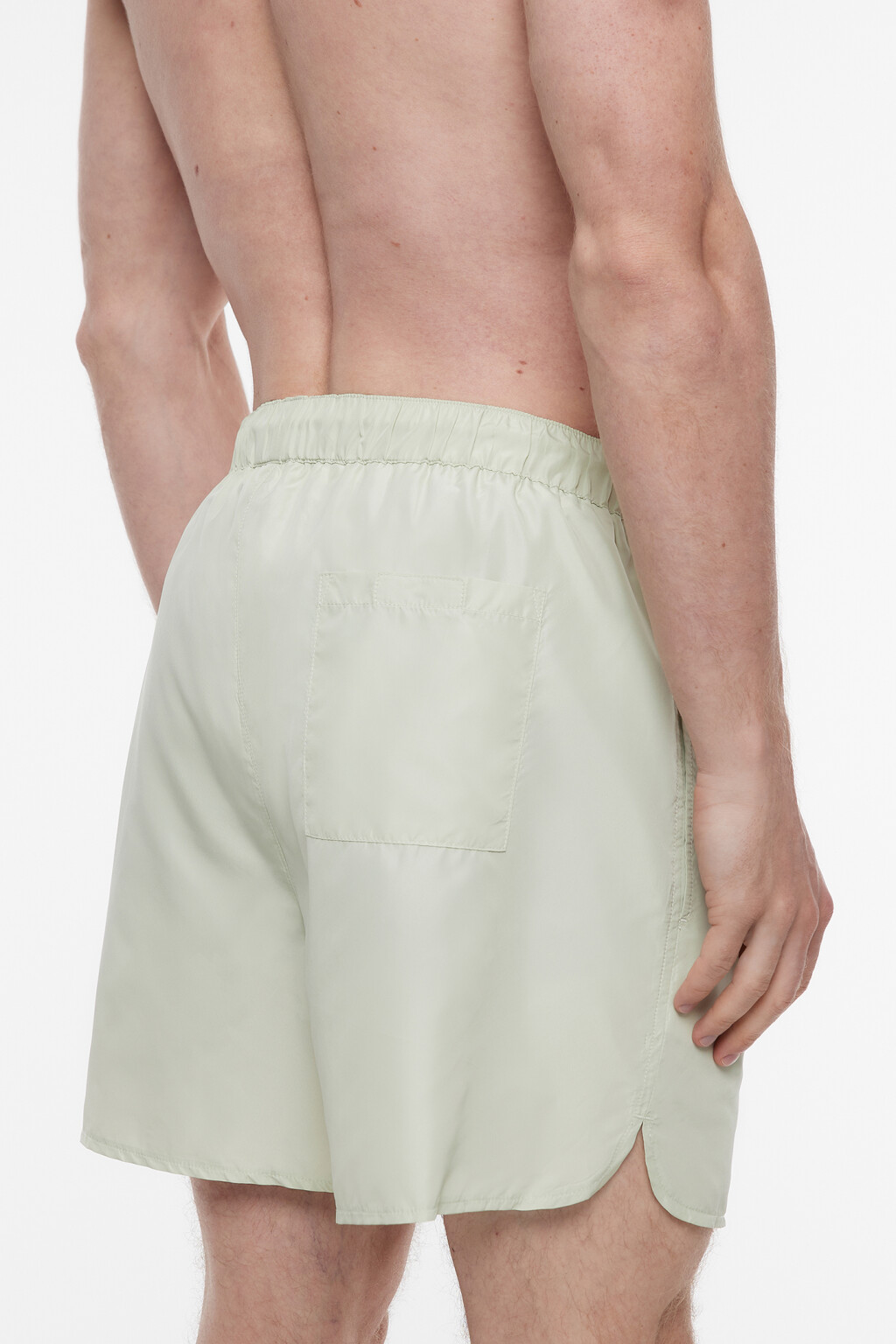 Плавки купальные с поясом-резинкой на завязках - цвет зеленый - 3